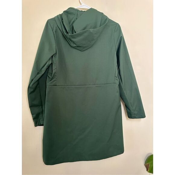 Tokyo Life Hunter Green Trench Hooded Jacket Size Large - Picture 4 of 6